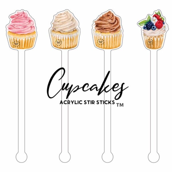 4 pack acrylic stir sticks drinkbomb craft cocktail cupcakes