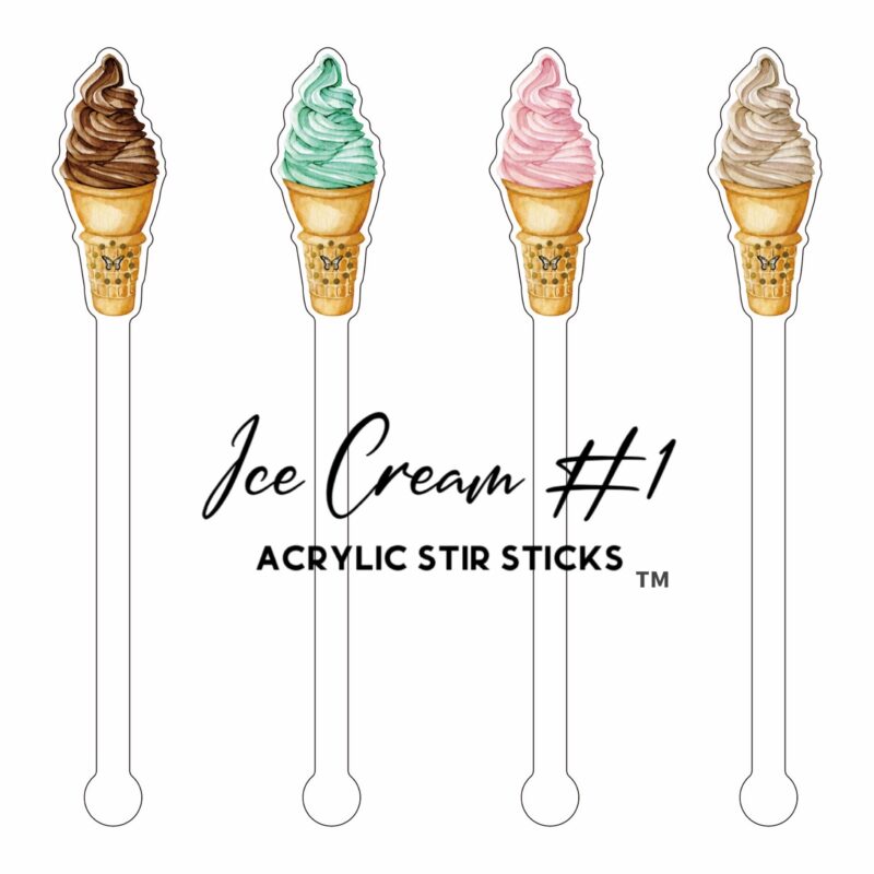 4 pack acrylic stir sticks drinkbomb craft cocktail ice cream1
