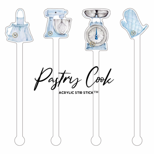 4 pack acrylic stir sticks drinkbomb craft cocktail pastries blue