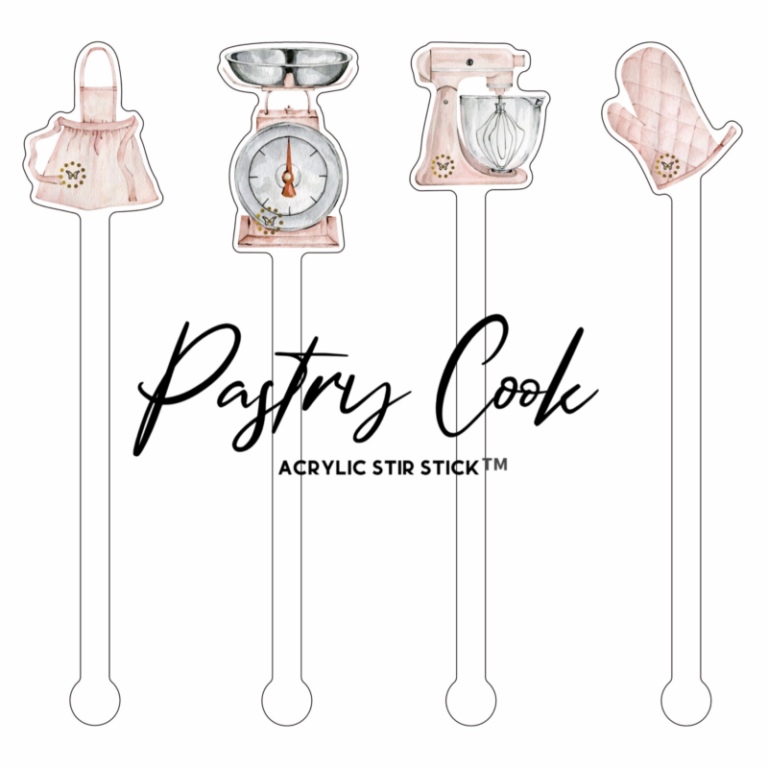 Pastry Chef Acrylic Stir Sticks for Baking Parties Chef Swizzle Sticks