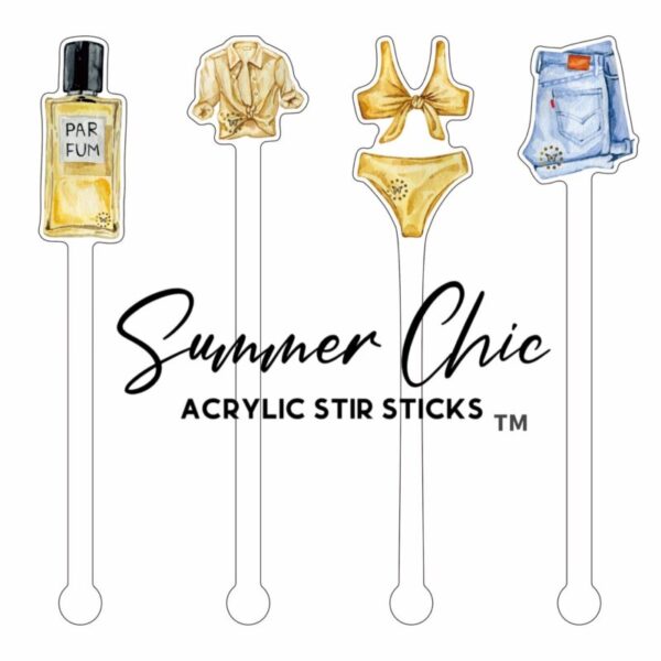 4 pack acrylic stir sticks drinkbomb craft cocktail summer fashion