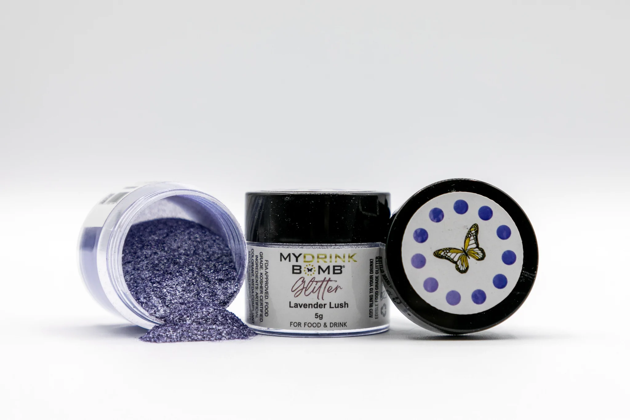 Purple Edible Glitter - 1/4 oz - Food Product - FDA approved Kosher Vegan