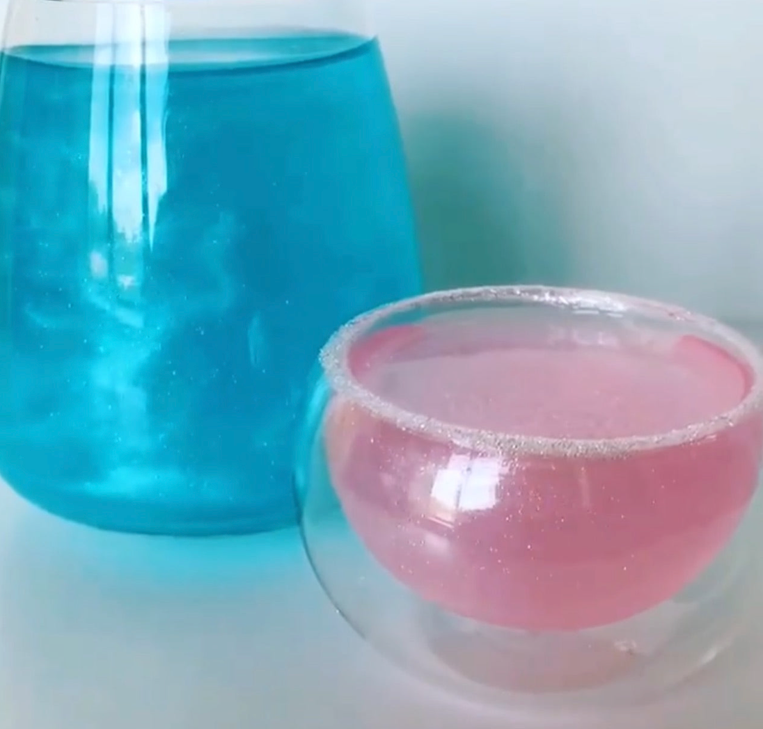 Baby Pink Gender Reveal Edible Drink Glitter